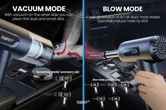 Pumpify© | Portable 3 in 1 Compressed Air, Duster & Vacuum Cleaner